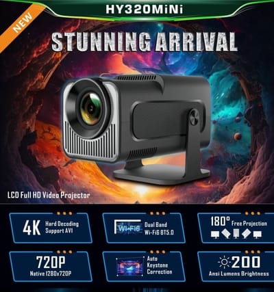 Y320 Mini LED Projector (Portable Home Cinema)_img_1