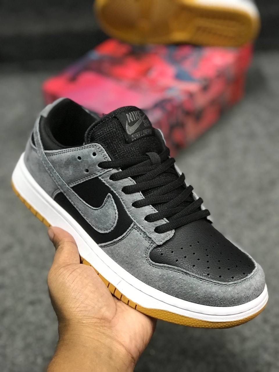 Nike SB Dunk Low Dark Grey Black Gum